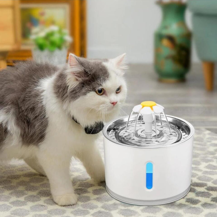 Automatic Pet Cat Water Fountain With LED dispenser