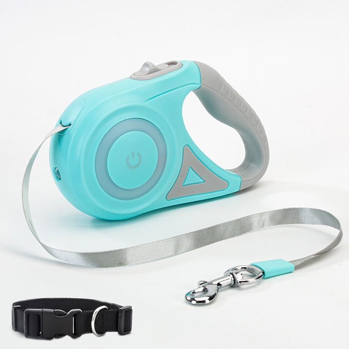 Dog Leash Retractable And Dog Collar Spotlight Automatic