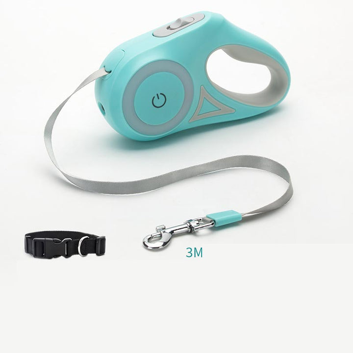 Dog Leash Retractable And Dog Collar Spotlight Automatic