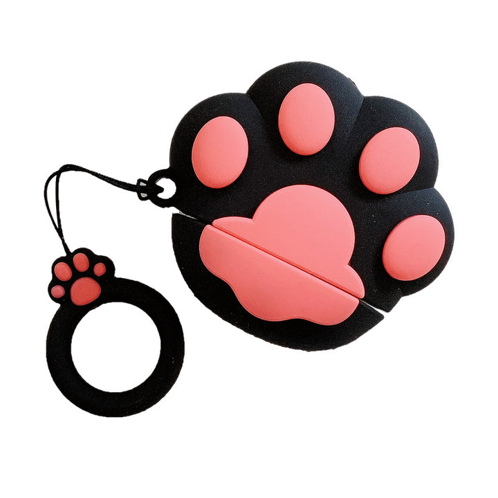 Cute Cartoon Cat Paw Bluetooth Earphone Case