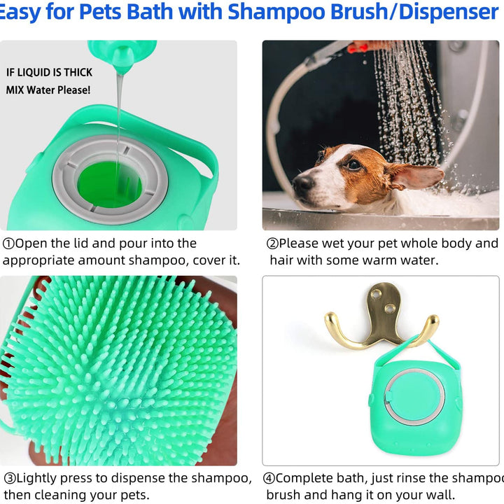 Pet Dog Shampoo Massager and shower Brush